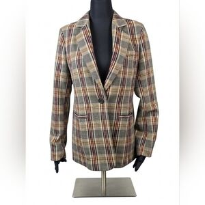 Treasure & Bond Multicolor Plaid Blazer